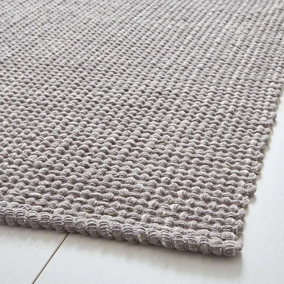 Crate&Barrel Della Grey Cotton Flat Weave Rug 
Size 2'x3' - Picture 3 of 7